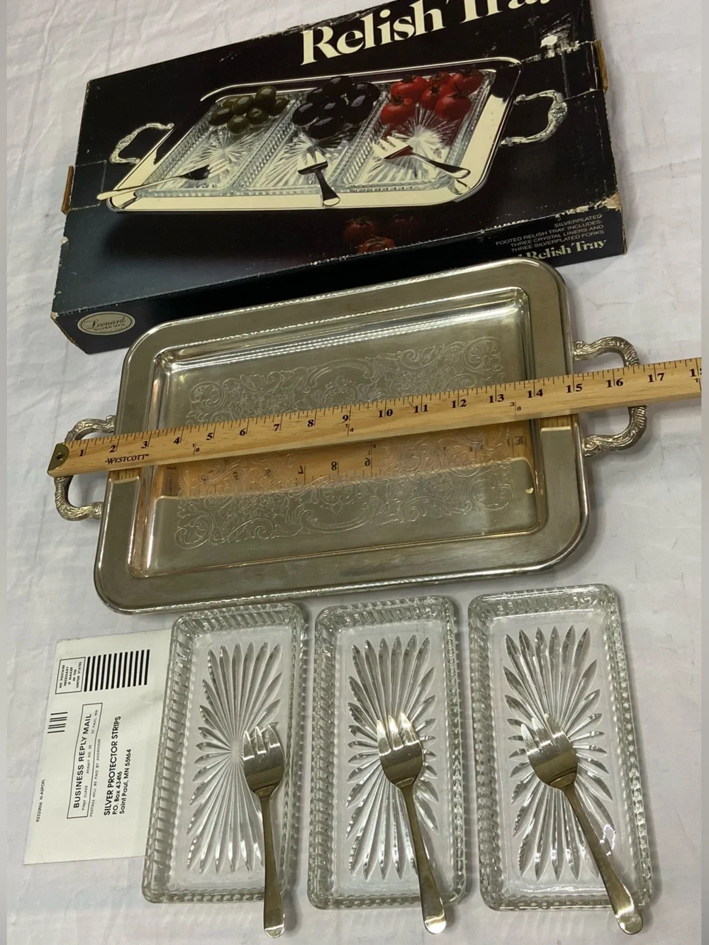 VTG Silver Plated Relish Tray VINTAGE USA